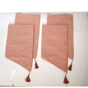 Waverly Country Fair Red Gingham Ascot Valance Set Of 4 23 X 52